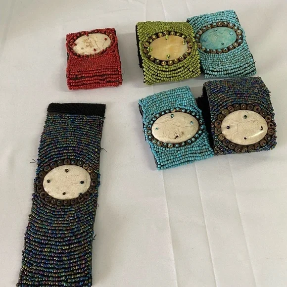 Vintage Bead Wrap Bracelets (6) (EQ) - Picture 9 of 12